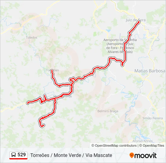 529 Bus Line Map