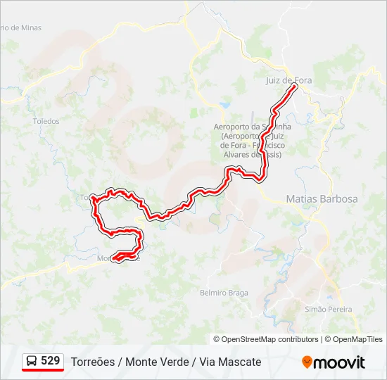 529 Bus Line Map