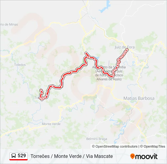 529 Bus Line Map