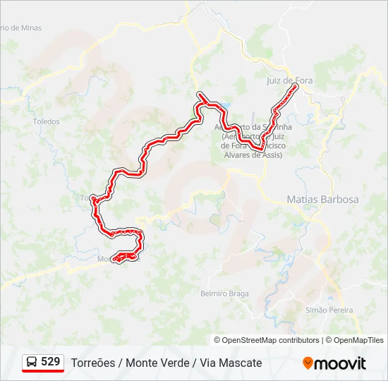 529 Bus Line Map
