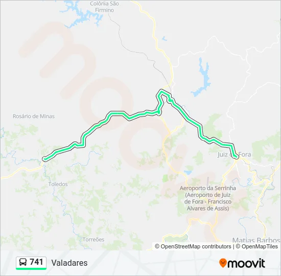 741 Bus Line Map