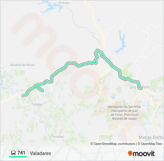 741 Bus Line Map