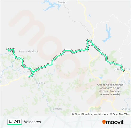 741 Bus Line Map