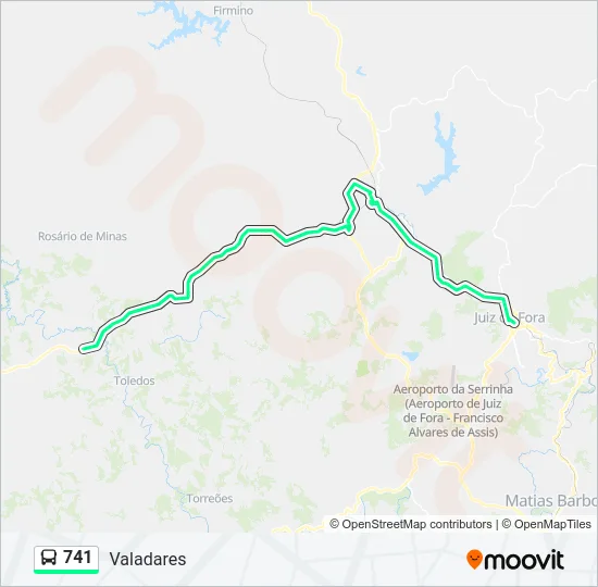 741 Bus Line Map