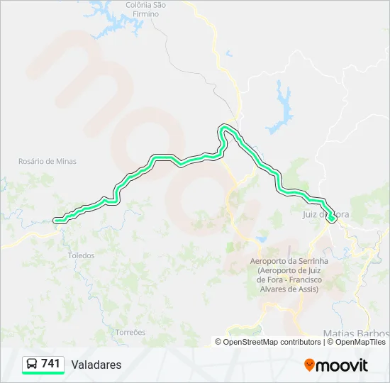 741 Bus Line Map