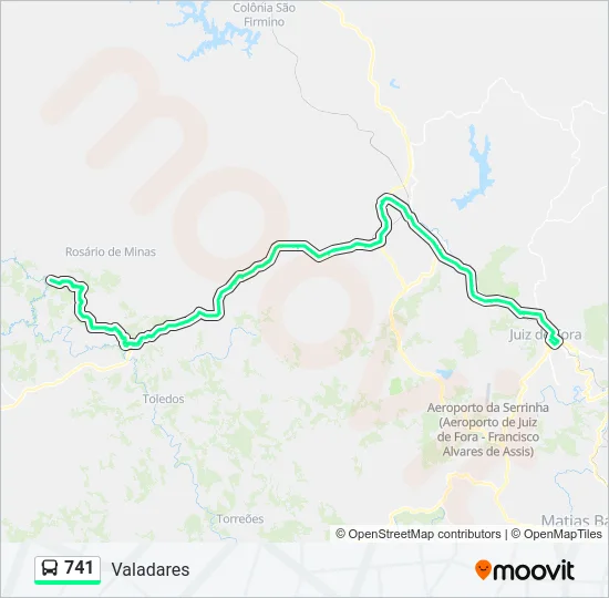 741 Bus Line Map