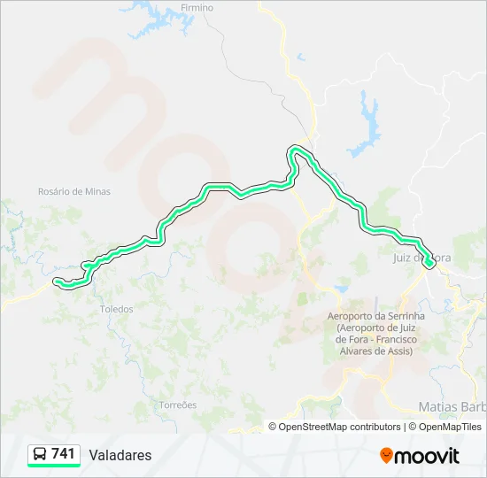 741 Bus Line Map
