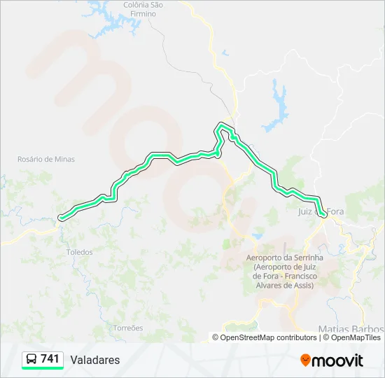 741 Bus Line Map