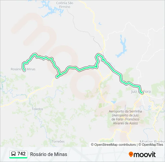 742 Bus Line Map
