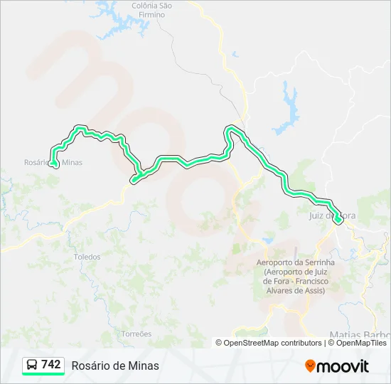 742 Bus Line Map