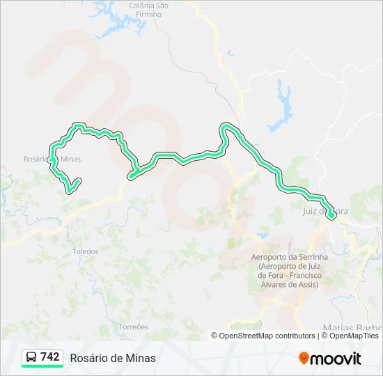 742 Bus Line Map