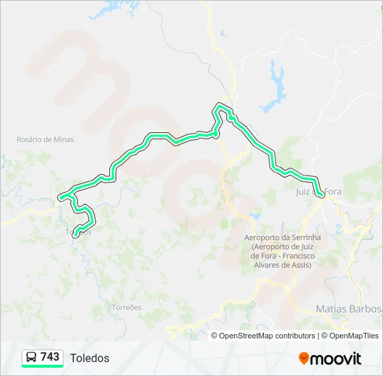 743 Bus Line Map