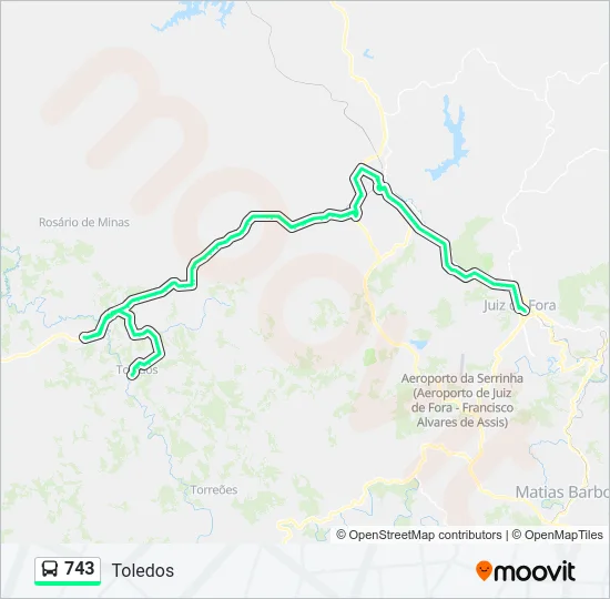 743 Bus Line Map