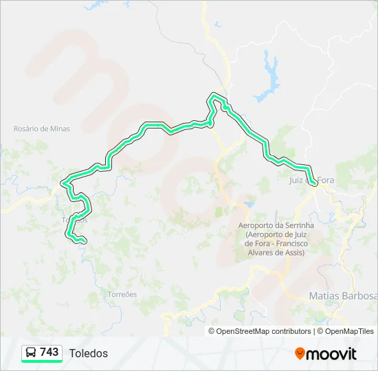 743 Bus Line Map