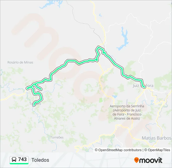 743 Bus Line Map