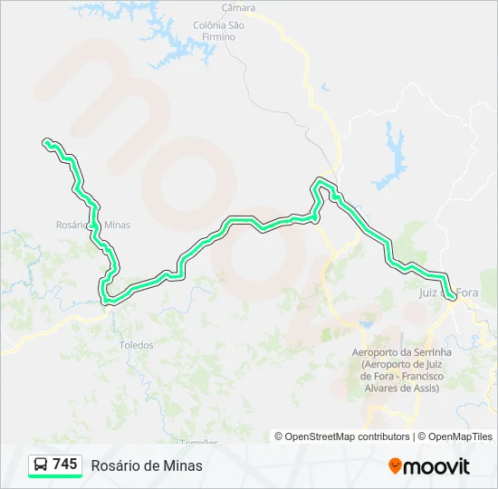 745 Bus Line Map