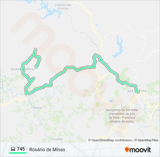 745 Bus Line Map