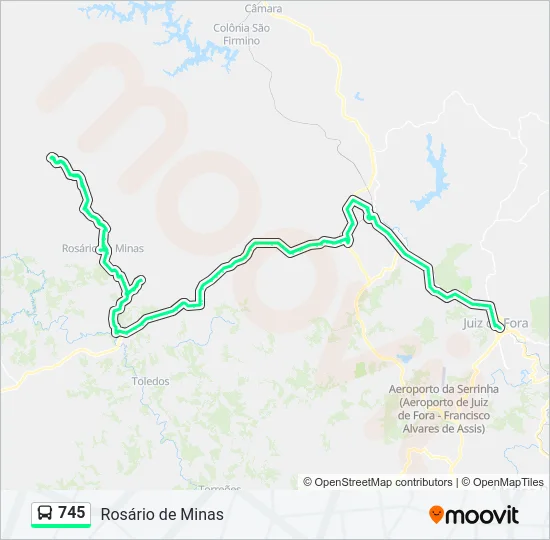 745 Bus Line Map