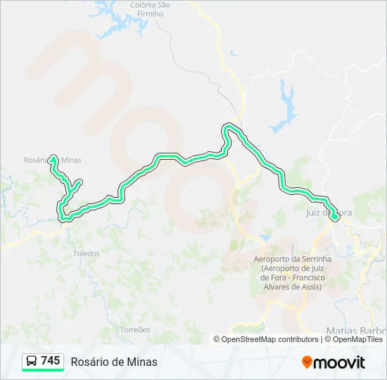 745 Bus Line Map