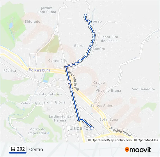 202 Bus Line Map