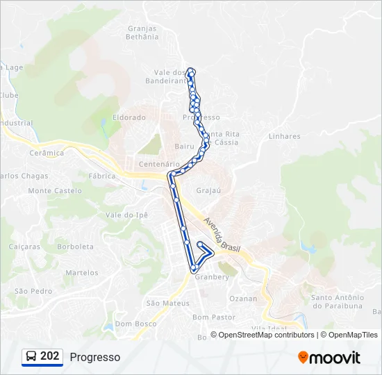 202 Bus Line Map