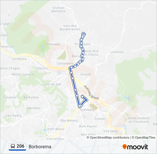 206 Bus Line Map