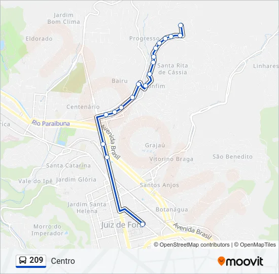 209 Bus Line Map