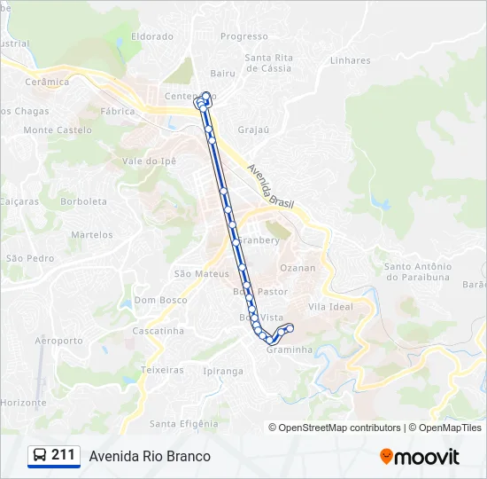 211 Bus Line Map