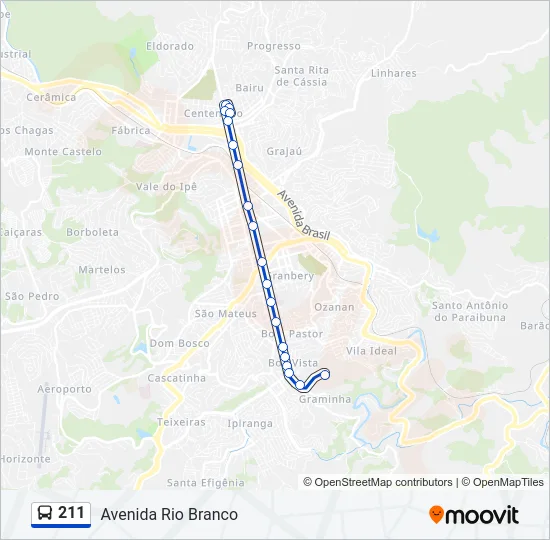 211 Bus Line Map