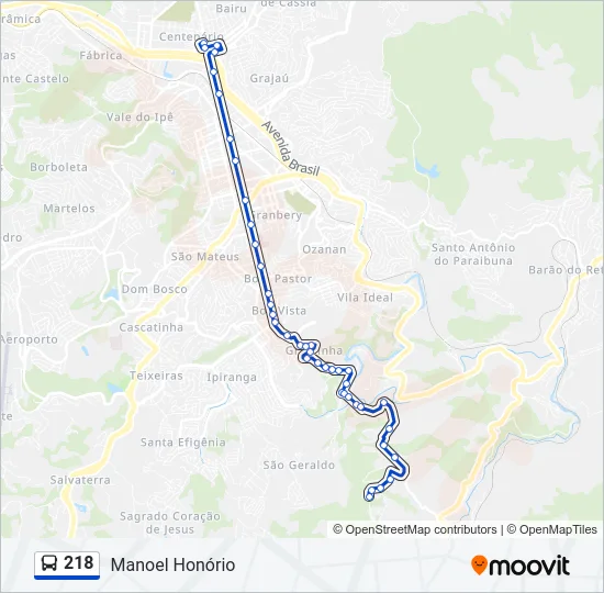 218 Bus Line Map