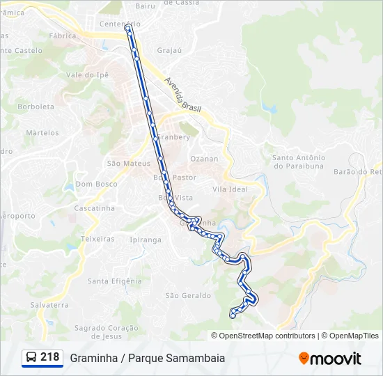 218 Bus Line Map