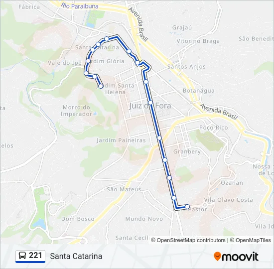 221 Bus Line Map