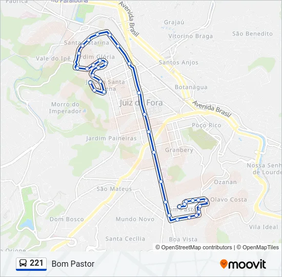 221 Bus Line Map