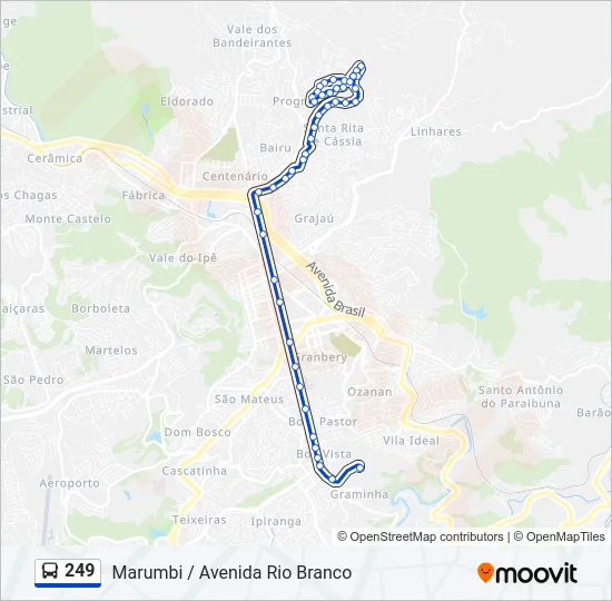 249 Bus Line Map