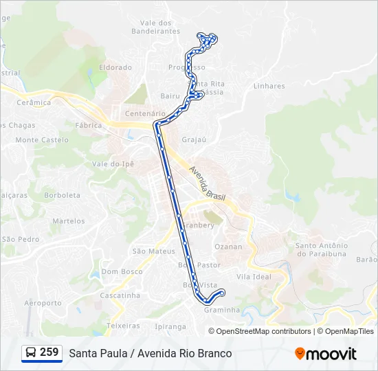 259 Bus Line Map