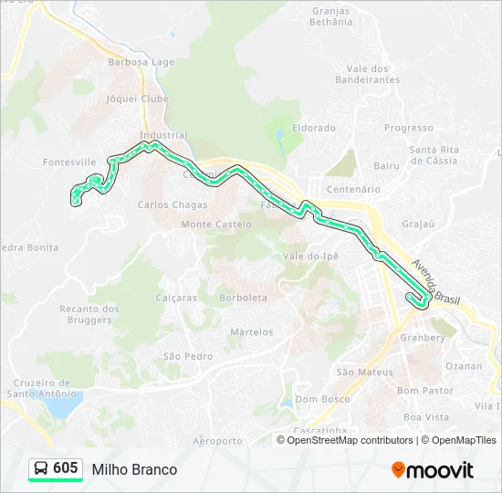 605 Bus Line Map