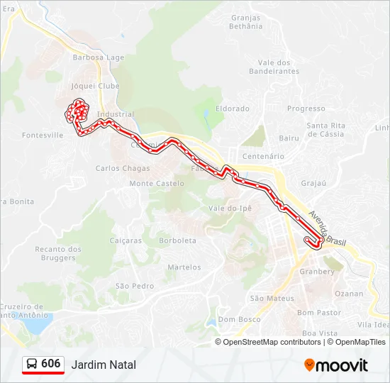 606 Bus Line Map
