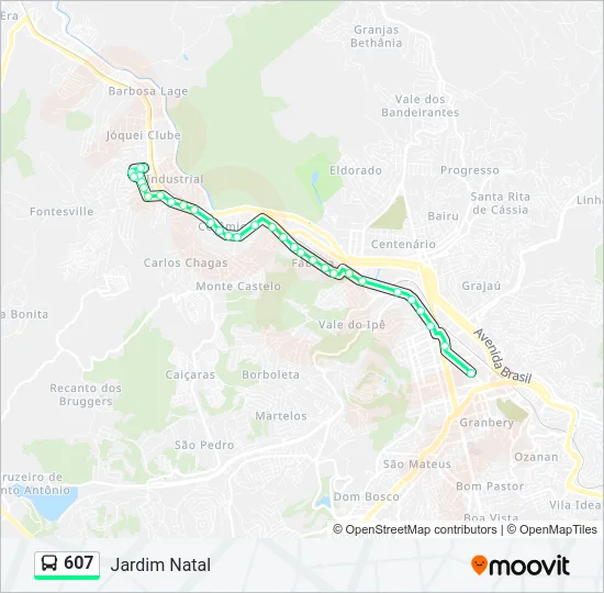 607 Bus Line Map