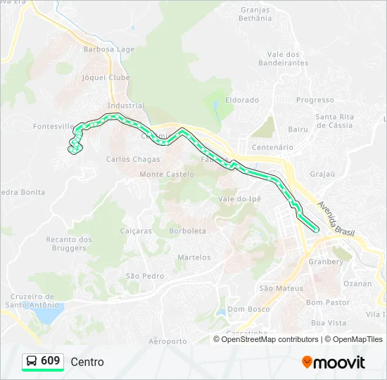 609 Bus Line Map