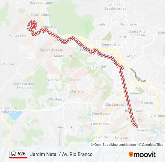 626 Bus Line Map