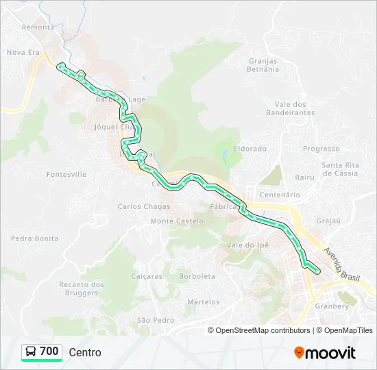 700 Bus Line Map