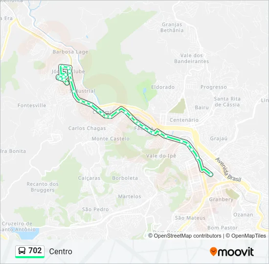 702 Bus Line Map