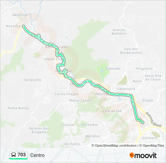 703 Bus Line Map