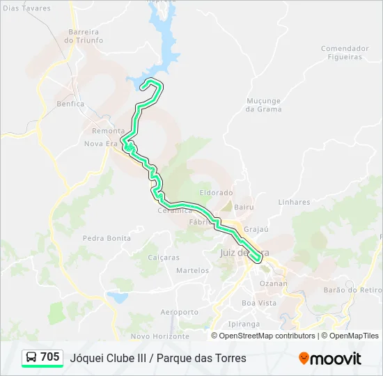 705 Bus Line Map