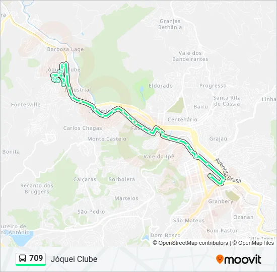 709 Bus Line Map