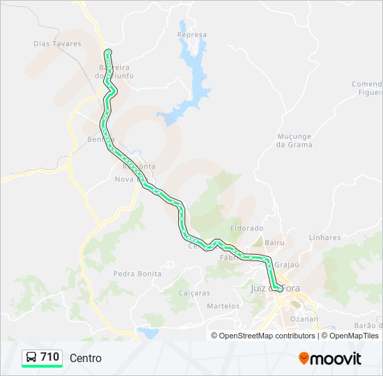 710 bus Line Map