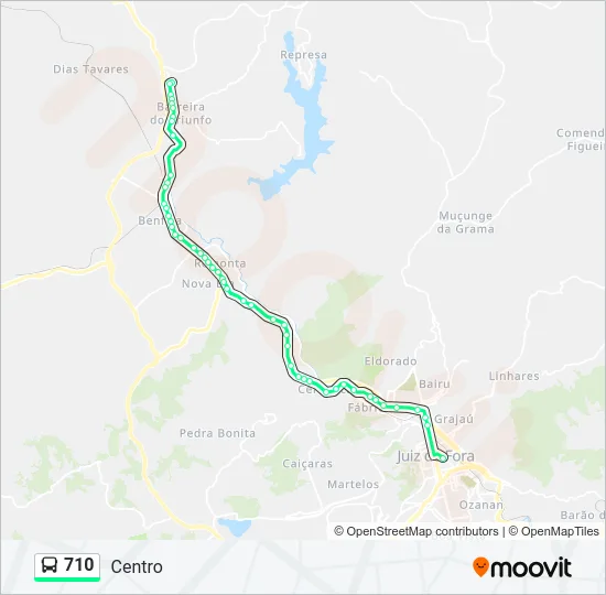 710 Bus Line Map