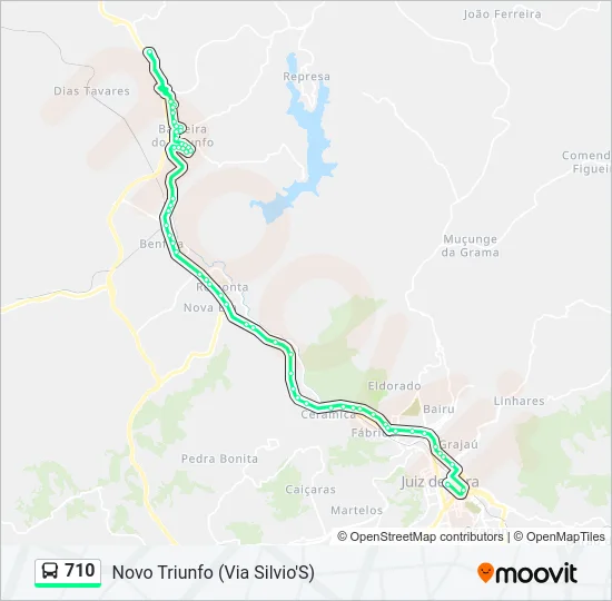 710 Bus Line Map