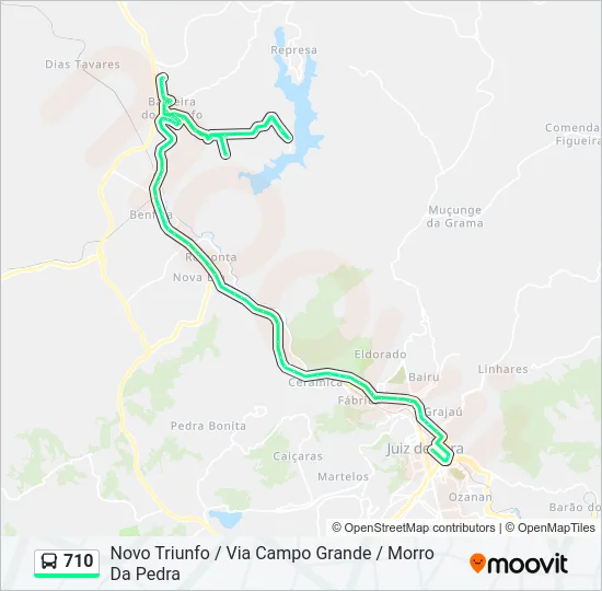 710 Bus Line Map