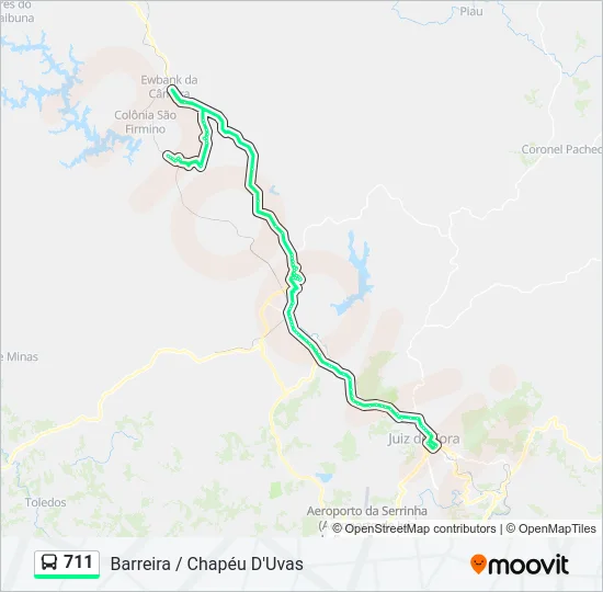 711 Bus Line Map
